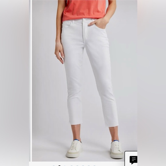 Wit & Wisdom ‘Ab'Solution Raw Hem High Waist Crop Slim Jeans. - Picture 3 of 15